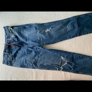 Straight leg ripped jeans lucky brand